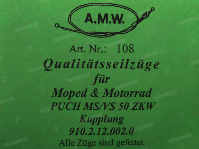 Bowdenzug Puch MS50 VS50 kupplungszug A.M.W. 